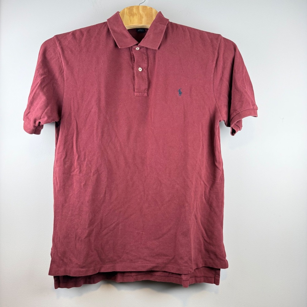 Polo Ralph Lauren Cotton Polo Shirt Mens LT Burgandy Pony Logo Preppy Old Money